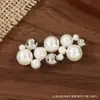 Fivela de sapato com laço de pérola, acessórios de decoração de roupas com contas feitos à mão, acessórios de cabelo DIY, peças de decoração para capa de celular