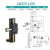 Lwx60 Cremallera de Engranajes de Carrera Larga Deslizador de Ajuste Fino Canal de Cola de Cola Eje X/Z Soporte de Cámara Deslizador para Máquina de Cribado CCD