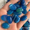 Anillo de piedra natural ágata forma de huevo 13x18 mm Piedra colorida ovalada desnuda Accesorios de incrustación de joyería DIY Fábrica venta al por mayor