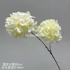 Flores de hortênsia artificiais de cabeça dupla, estilo casamento, com base de hortênsia na cor de doce, tecido de seda, para arranjos florais de casamento e decorações de corredor