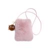 Bolso cruzado de felpa para teléfono móvil, estilo informal, combinable con todo, para mujer, diseño de nicho, Mao Mao, 2025