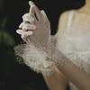 Guantes de Boda de Cabello de Fábrica Encaje Hada Mori Novia Flor de Boda Hilo Blanco Perla Cortos Primavera Otoño y Verano Mujeres