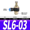 Conector Neumático SL8-02 Válvula de Aceleración SL6-01 Válvula de Control de Velocidad SL4-M5 Control de Velocidad Manguera de Aire SL10-03 SL12-04