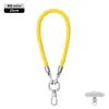 Cordón Original para Teléfono Móvil 6mm Fuerte para Colgar en el Cuello Cruzado Ajustable Exterior Antiperdida Exquisita Cuerda Trenzada de Muñeca Plata