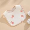 Babador impermeável em forma de U, toalha de saliva para bebê, algodão puro classe A, recém-nascido, masculino e feminino, gaze tesouro, atacado de produtos maternos e infantis