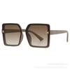 Nuevas Gafas de Sol Cuadradas de Moda Estilo Coreano con Montura Grande, Efecto Adelgazante, Estilo de Celebridad de Internet, Versátiles para Vacaciones, Sensación de Alta Gama