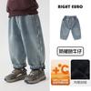 Calças Jeans Forradas com Fleece para Meninos Inverno Bebê Criança Calças de Algodão Crianças Calças Longas Grossas Quentes Meninos