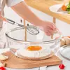 Nuevo Bol Grande de Vidrio con Tapa Cubierta y Bol para Mezclar Hogareño Transparente de Vidrio Bol de Vidrio Resistente al Calor con Tapa Engrosado