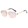 Gafas de Sol Anti-UV, Gafas de Sol Populares en Línea, Sin Marco, Protección Solar, Versátiles, Ligeras, Moda para Usar