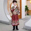 Disfraz Antiguo Infantil Traje de Pez Volador Estilo Ming para Bebé Guardería Niños Jin Yi Wei Hanfu Estilo Artes Marciales Traje de Actuación para Escuela Primaria