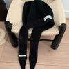 Chapéu de lã ambiente vermelho Novo chapéu balaclava feminino quente à prova de frio proteção auricular chapéu de malha chapéu de pulôver de Natal