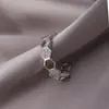 Anel para Mulheres, Não Desbota, Luxo Leve, Zircônia de Abertura de Alta Qualidade, Joia de Mão de Nicho Ajustável, Galvanoplastia de Ouro Real Atacado