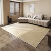 Alfombra para Sala de Estar Estilo Crema Alfombra Simple para Piso Dormitorio Lavado Cero Alfombra de Noche de Cama Hogar de Alta Gama Sofá Mesa de Centro Manta Antideslizante