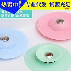Desagüe de piso desodorizante de cocina cerrado de silicona con rebote desagüe de piso baño anti-obstrucción plástico tipo push fregadero platillo volador cubierta de desagüe de piso