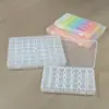 Caja de Almacenamiento para Decoraciones de Uñas con 28 Compartimentos Caja de Almacenamiento Apertura Separada Mini Caja de Diamantes Caja de Plástico Transparente Caja de Ferretería Caja de Componentes
