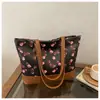 Bolsa feminina 2026 primavera nova bolsa de compras, grande capacidade, estampa de cereja, bolsa tote moderna e simples, bolsa de mão