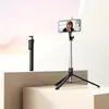 Bastão de Selfie Transfronteiriço R7L Estabilizador Portátil de 1,7m Anti-Tremor R7L Telescópico Controle Remoto Bluetooth Luz de Preenchimento Suporte para Celular