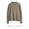 Suéter de Lana de Cuello Medio para Mujer, Capa Base de Punto de Cachemira, Nuevo Estilo Otoño/Invierno 2026, Suéter Interior Cálido y de Corte Amplio