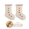 # 23 Calcetines de Invierno para Bebé Niña Terry Engrosado Calientes para Bebé Calcetines de Princesa con Encaje Calcetines de Media Pantorrilla para Niñas