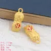 Acessórios para pulseira diy estilo chinês lótus caractere fu Coisa boa amendoim areia dourada pulseira cocar acessórios feitos à mão com contas lote