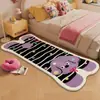 Alfombra de Imitación Cachemir con Dibujos Animados Lindos para Dormitorio, Manta Antideslizante para Mesita de Noche, Manta para Sofá Resistente al Desgaste y a las Manchas para el Hogar, Esterilla Refrigerante para Ventana de Mirador