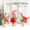 Adornos de Lino de Frutas Rojas Navideñas Más Vendidos Transfronterizos Decoraciones para Árbol de Navidad Adornos para Montaje de Escenas Entrega Directa de Fábrica