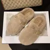 Nuevas Pantuflas de Felpa Otoño/Invierno 2026 para Mujer, de Poner, de Moda para Exteriores, de Punta Cerrada, Pantuflas de Algodón a Media Caña, Zapatos Peludos