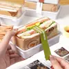 Caja de Empaque para Sándwich Cortada en Mitades Caja de Empaque Pastel Postre Hamburguesa Papel a Prueba de Grasa Caja Desechable para Almuerzo Horneado