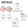 Porta Credencial Retráctil con Estampado Floral, Porta Credencial Blanco con Cordón Retráctil, Diseño Floral para Oficina