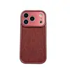 Funda de Cuero Estampado de Leopardo Retro Otoño Invierno para iPhone 18 Pro Max Apple 17 Funda de Teléfono 16/15 Nueva Ventana Grande