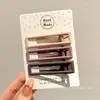 Pinza de pico de pato para maquillaje de moda estilo coreano, básico y simple, alto valor estético, pinza lateral, no deja marca, nuevo modelo 2026, pinza para el cabello elegante