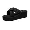 Sandalias de Exterior para Mujer de Moda Verano 2026, Chanclas de Cuña con Tira Cruzada que Aumentan la Altura para Mujeres Bajitas