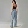 Pantalones de Yoga Lulu para Mujer, Pantalones Casuales de Pierna Ancha Adelgazantes, Pantalones de Yoga para Deportes al Aire Libre, Pantalones Rectos para Fitness, Running y Entrenamiento