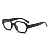Montura de Gafas Ovalada Retro Moderna Europea Cara Llana Mostrando Cara Pequeña Lente Plana Nueva Moda Gafas de Alta Definición Anti-Luz Azul