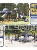 Parque Infantil Exterior Niños Tobogán Combinado de Madera Marco de Escalada de Expansión de Aptitud Física Tobogán de Pequeño Doctor Instalaciones de Diversión