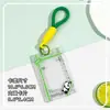 Conjunto de porta-crachá de estudante com cartão deslizante, cartão transparente de campus, bolsa para cartão de refeição, conjunto de identificação com foto love bean, capa protetora, atacado para homens e mulheres