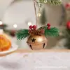 Ornamentos de Sino de Natal Mais Vendidos Transfronteiriços, Sino de Metal Criativo, Pinhas, Pingentes de Decoração de Natal, Sino Duplo Atacado