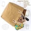Bolsa de Papel Kraft Lavable para Almuerzo Bolsa para Lonchera Japonesa Bolso Tote Portátil para Almuerzo Bolso de Mano Nuevo Transfronterizo