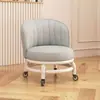 Banqueta de casa com roda universal cadeira pequena banqueta de sofá banquinho pequeno encosto rodízios banqueta móvel banco pequeno de sala