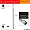 Cabo Hexagonal para Manga de Biela Quadrada Adaptador de Conexão para Furadeira Elétrica Haste de Conversão de Extensão Soquete para Chave de Impacto Elétrica