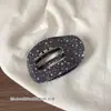 Pinza para el pelo de estrella estilo retro coreano color mezclilla, pinza grande ovalada, accesorio para el pelo de alta gama para mujer, estilo nuevo