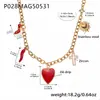 Mistério Óleo Vermelho Pingando Múltiplos Acessórios Coração Salto Alto Cruz Pingente Colar Clavícula Moda Nicho Estilo Popular