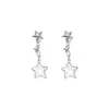 Brincos de Zircônia Estrela Estilo Coreano Temperamento Doce Brincos de Luxo Leve de Alta Qualidade Brincos Longos de Luxo Leve Diamante Joia de Orelha Personalizada
