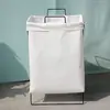 Cesta para Ropa Sucia de Marco de Hierro, Cesta de Lavandería Plegable Grande, Cesta para Ropa Sucia, Cesta de Almacenamiento de Tela de Algodón y Lino para Ropa