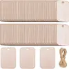 Amazon Más Vendido Rectangular Pieza de Madera de Madera DIY Colgante Decorativo Marcador en Blanco Pieza de Madera Listado