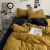 Juego de Ropa de Cama de Cuatro Piezas Grado Madre y Bebé Nueva Sábana de Algodón Puro Funda Nórdica Funda de Almohada Juego de Tres Piezas para Dormitorio de Estudiante 4