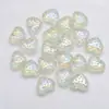 13 * 15MM Cielo Estrellado corazón de melocotón color mágico cuentas de cristal de colores accesorios para joyería DIY pendientes collar pulsera accesorios