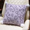 Almohada de Sofá Escandinavo Ins Terciopelo de Doble Cara Corazón Lazo Cojín Cojín para Ventana de Bahía Almohada Lumbar de Cabecera Regalo para Niña
