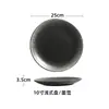 Louça estilo japonês esmalte de forno prato de cerâmica prato redondo prato para salada bife prato para sobremesa prato raso atacado comercial