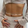 Corrente de Cintura Estilo Simples Vazado Transfronteiriço Europeu e Americano Moda Cinto Ajustável Aço Inoxidável Retro Versátil Corrente Achada Osso de Cobra
